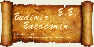 Budimir Batoćanin vizit kartica